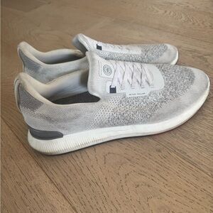 Peter Millar White and Gray Sneakers with Knit Design
